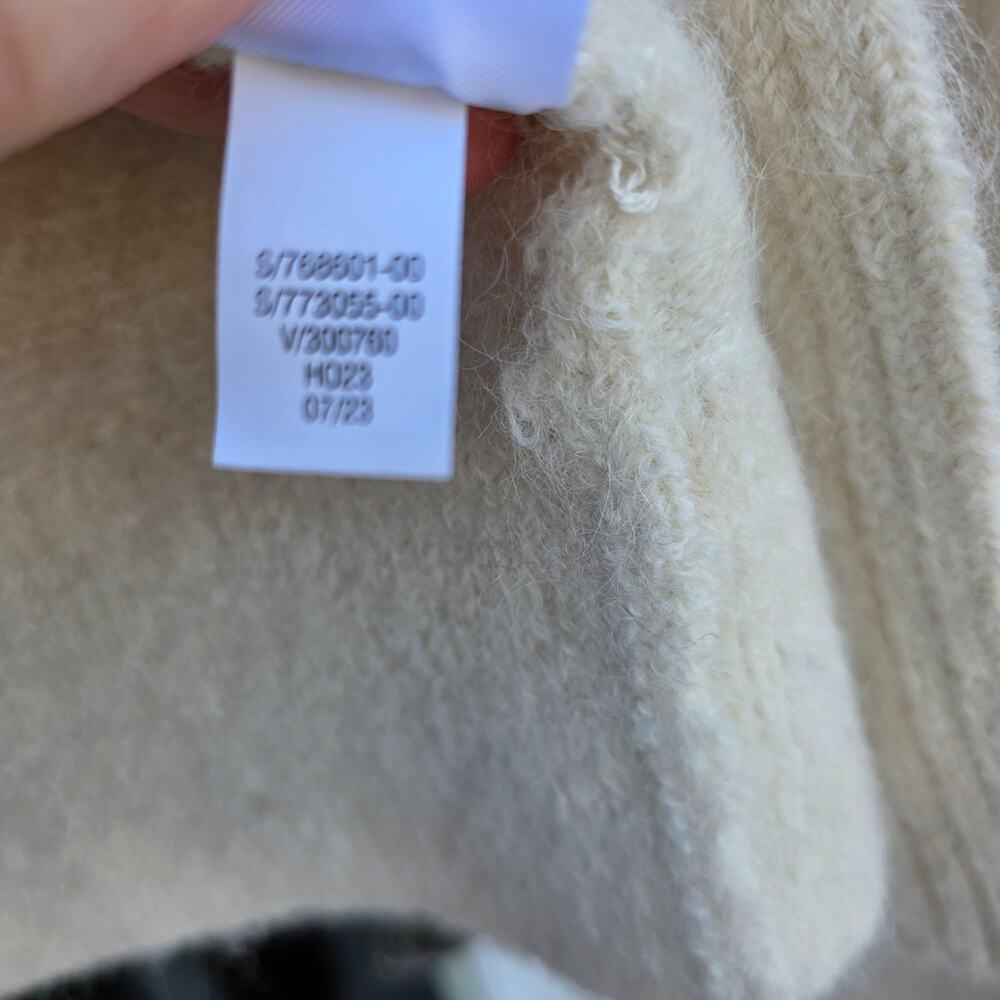 Banana Republic Fair Isle Alpaca Blend Cardigan Transition Cream Size S - Picture 7 of 7